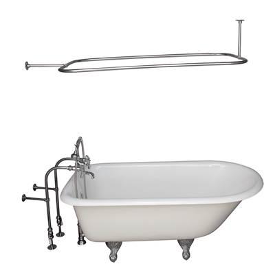 Tub Kit 55'' CI Roll Top Filler Shwr Rd, Supplies, Drain-Chrm by Barclay