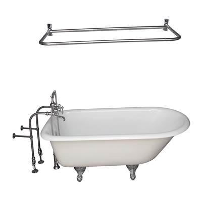Tub Kit 55'' CI Roll Top,Filler Shwr Rd, Supplies, Drain-Chrm by Barclay