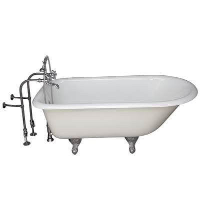 Barclay Tub Kit 55'' CI Roll Top, Filler,supplies, Drain-chrm - Polished Chrome by Barclay