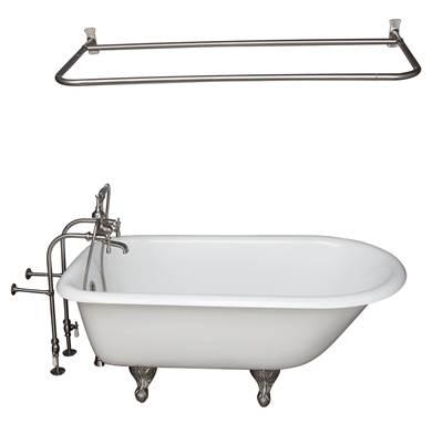 Tub Kit 55'' CI Roll Top,Filler Shwr Rd, Supplies, Drain-BrNkl by Barclay