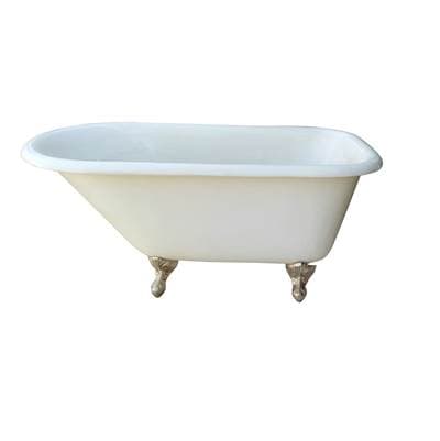 Barclay Addison Cast Iron Roll Top WH, 49'', No Holes, BN Feet - Brushed Nickel by Barclay