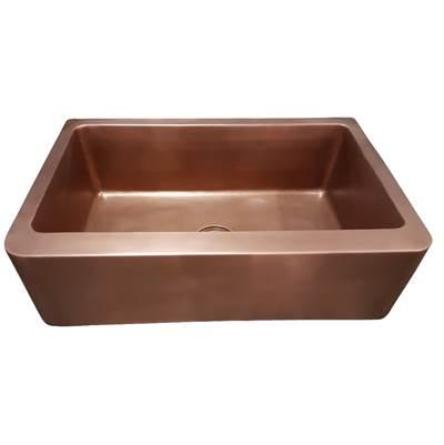 Austin 30'' Smooth Copper Apron Front Sink-SAC