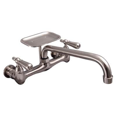 Barclay Dollie Wall Mount, Dish Soap 10'' Spout W/ceramic Disc, BN - Brushed Nickel by Barclay