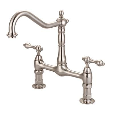 Barclay Guthrie Kitchen Bridge Faucet Metal Lever Handles,bn - Brushed Nickel by Barclay