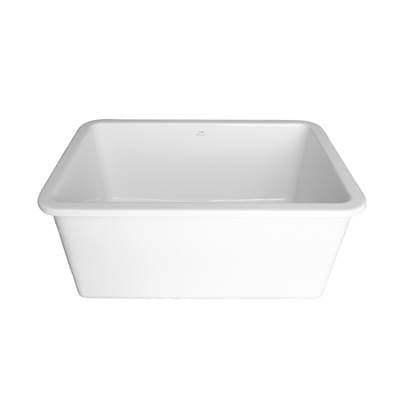 Barclay Orabella Fireclay, Single Bowl Undermount, Kitchen Sink - White