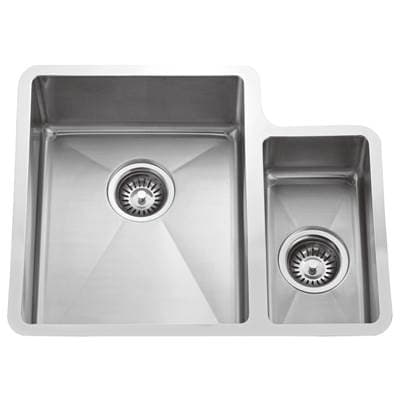 Barclay Fennel 24'' Double Bowl 70/30 Kitchen Sink - Stainless Steel