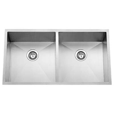 Barclay Jenessa 33'' SS 50/50 Double Bowl Undermount Sink - Stainless Steel