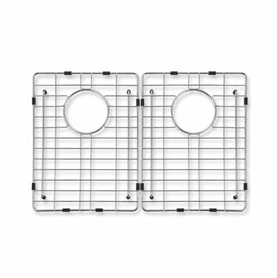 Barclay Jenessa SS 50/50 Dbl Wire Grid Set2, 14-5/8'' X 17-5/8''D - Stainless Steel