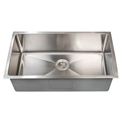 Barclay Fabyan 32'' SS Single Bowl Undermount Kitchen Sink - Stainless Steel