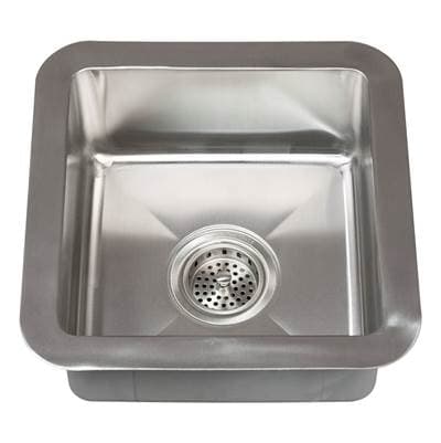 Barclay Rena 15'' SS Square Undermount Prep Sink - Stainless Steel by Barclay