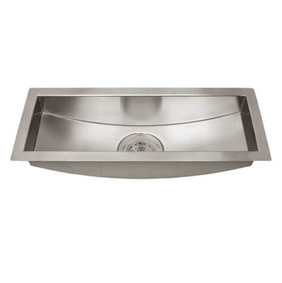 Barclay Vedette 22'' SS Curved Bottom Trough Sink - Stainless Steel by Barclay