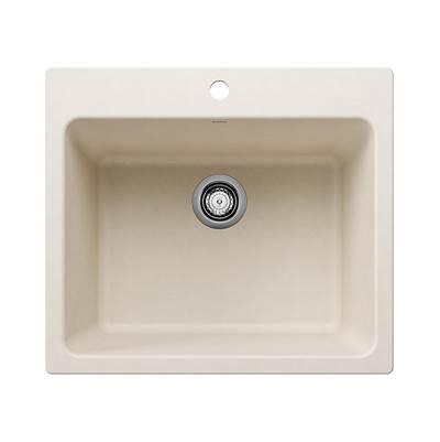 Blanco Liven Silgranit 25'' Single Bowl Dual Mount Laundry Sink - Soft White by Blanco