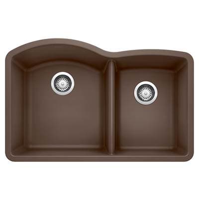 Blanco Diamond Silgranit 32'' 60/40 Double Bowl Undermount Kitchen Sink - Cafe by Blanco