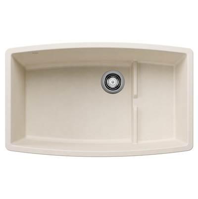 Performa Cascade SILGRANIT 32'' Single Bowl Undermount Kitchen Sink with Colander - Soft White by Blanco