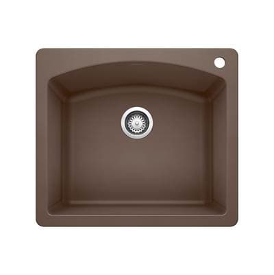 Blanco Diamond Silgranit 25'' Single Bowl Dual Mount Kitchen Sink - Cafe by Blanco