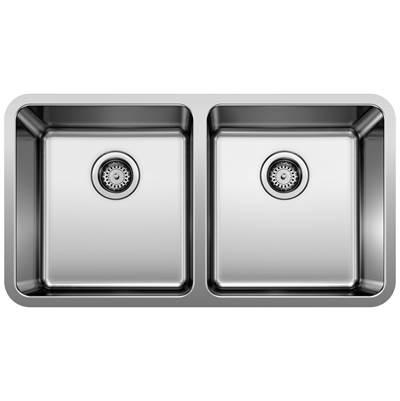 Formera 33'' 50/50 Double Bowl Undermount Stainless Steel Kitchen Sink by Blanco