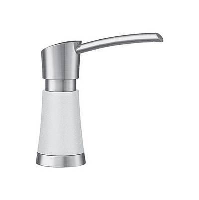 Artona Soap Dispenser - PVD Steel/White
