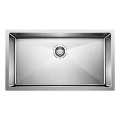 Blanco Cuvee R15 32'' Single Bowl Undermount Stainless Steel Kitchen Sink - Satin Polish by Blanco