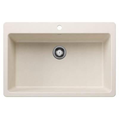 Liven SILGRANIT 33'' Super Single Dual Mount Kitchen Sink - Soft White