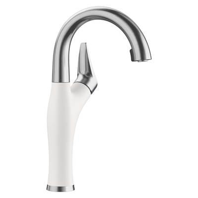 Artona Pull-Down Dual-Spray Bar Faucet - PVD Steel/White
