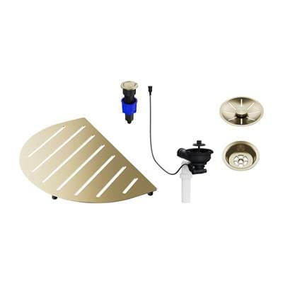 Blanco Oovalon Drain and Accessory Bundle - Satin Gold by Blanco