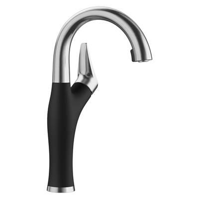 Artona Pull-Down Dual-Spray Bar Faucet - PVD Steel/Coal Black by Blanco