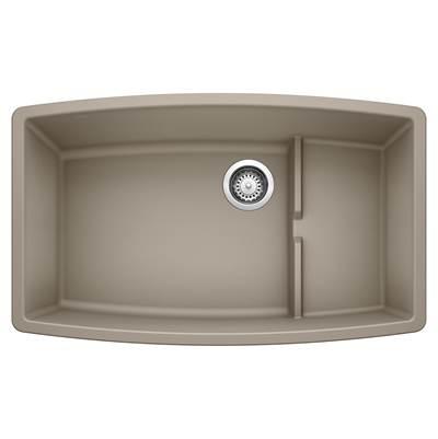 Performa Cascade SILGRANIT 32'' Single Bowl Undermount Kitchen Sink with Colander - Truffle