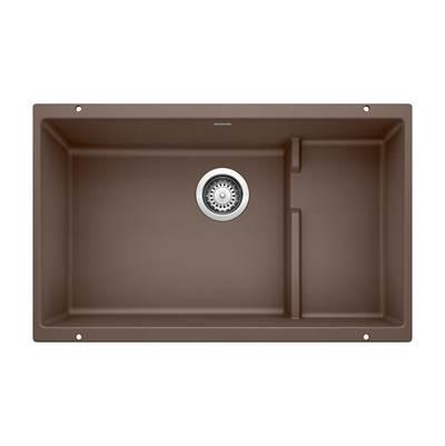 Precis Cascade SILGRANIT 29'' Single Bowl Undermount Kitchen Sink with Colander - Cafe by Blanco