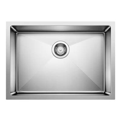 Blanco Cuvee R15 25'' Single Bowl Undermount Stainless Steel Kitchen Sink - Satin Polish by Blanco
