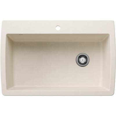 Blanco Diamond Silgranit 33.5'' Super Single Dual Mount Kitchen Sink - Soft White