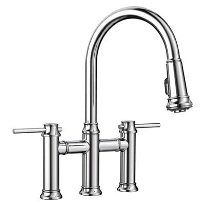 Blanco Empressa Pull-down Dual-spray Bridge Faucet - Chrome