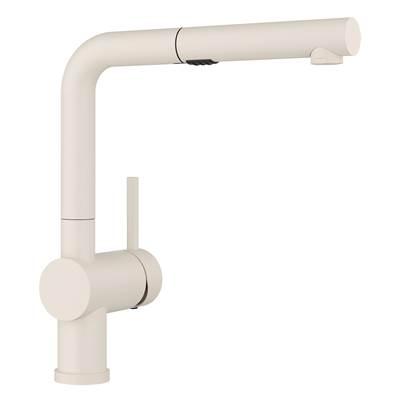 Linus Low Arc Pull-Out Dual-Spray Kitchen Faucet - Soft White by Blanco