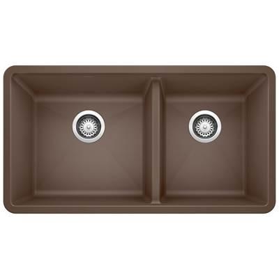 Precis SILGRANIT 33'' 60/40 Double Bowl Undermount Kitchen Sink - Cafe by Blanco