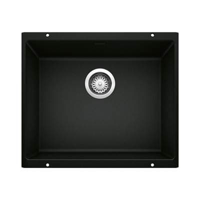 Blanco Precis Silgranit 21'' Single Bowl Undermount Kitchen Sink - Coal Black