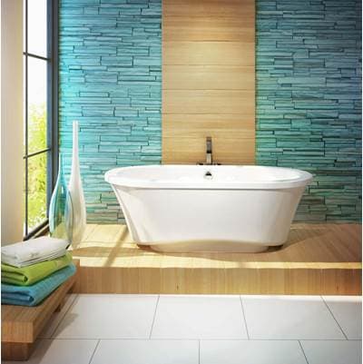 Bain Ultra Amma Oval 7242 Freestanding Flat Narrow Base Tub - White