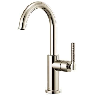 Brizo Litze Bar Faucet with Arc Spout and Knurled Handle Kit - Polished Nickel by Brizo