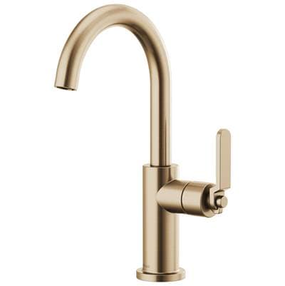 Brizo Litze Bar Faucet with Arc Spout and Industrial Handle Kit - Luxe Gold by Brizo