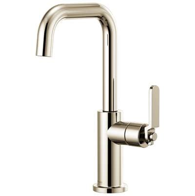 Brizo Litze Bar Faucet with Square Spout and Industrial Handle Kit - Polished Nickel by Brizo