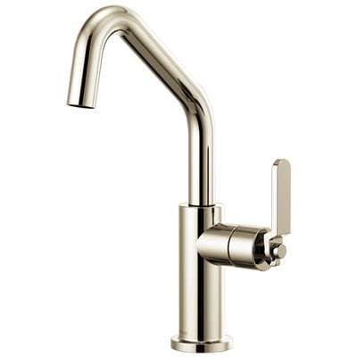 Brizo Litze Bar Faucet with Angled Spout and Industrial Handle Kit - Polished Nickel by Brizo