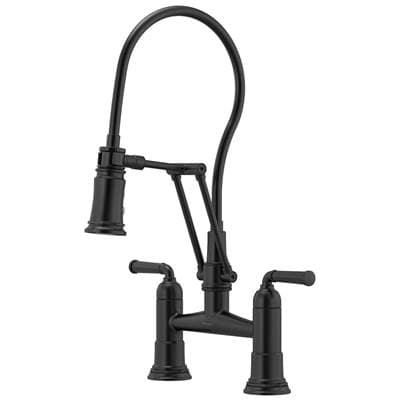 Brizo Rook Articulating Bridge Faucet - Matte Black by Brizo