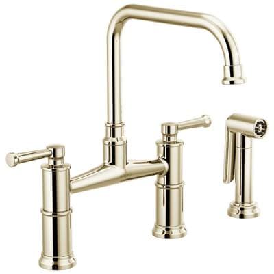 Brizo Artesso Bridge Faucet with Side Sprayer - Polished Nickel by Brizo
