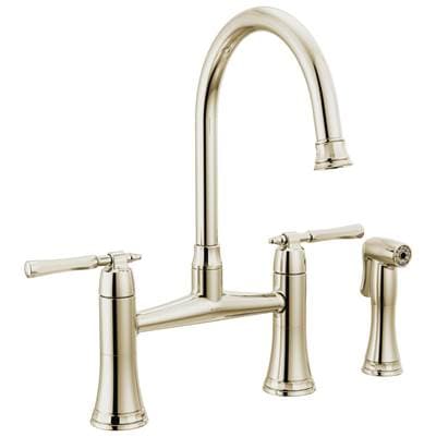 Brizo the Tulhame Kitchen Collection By Brizo Bridge Kitchen Faucet with Side Spray - Polished... by Brizo