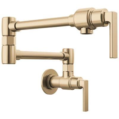 Brizo Kintsu Wall Mount Pot Filler with Lever Handle - Luxe Gold by Brizo