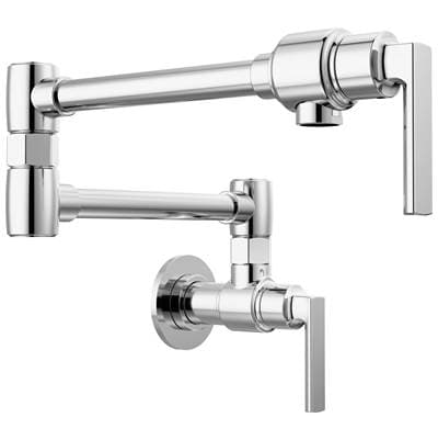 Brizo Kintsu Wall Mount Pot Filler with Lever Handle - Chrome