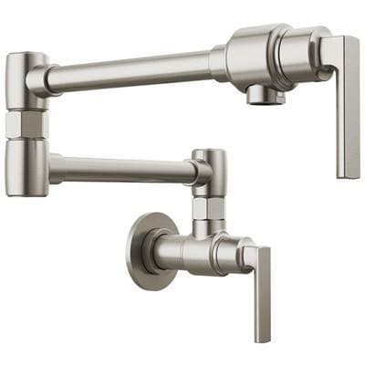 Brizo Kintsu Wall Mount Pot Filler with Lever Handle - Stainless