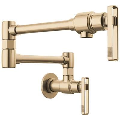 Brizo Kintsu Wall Mount Pot Filler with Knob Handle - Luxe Gold by Brizo