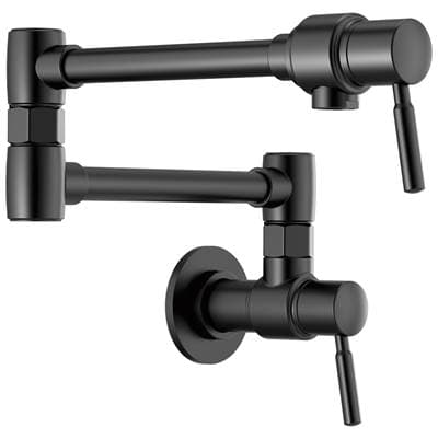 Brizo European Linear Wall Mount Pot Filler - Matte Black by Brizo