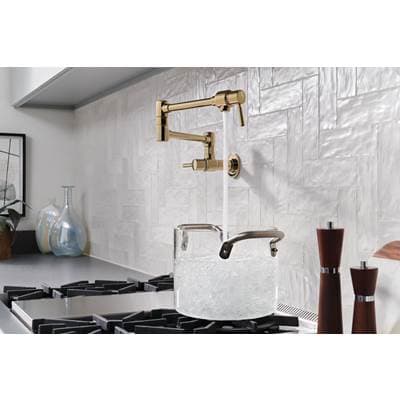 Brizo European Linear Wall Mount Pot Filler - Luxe Gold by Brizo