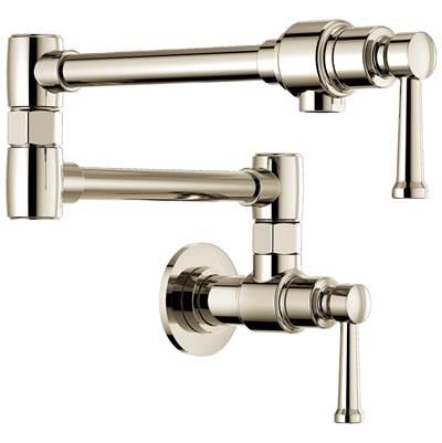 Artesso Wall Mount Pot Filler - Polished Nickel