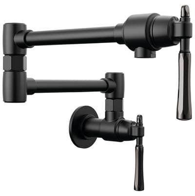 Brizo the Tulhame Kitchen Collection By Brizo Wall Mount Pot Filler - Matte Black with Brilliance... by Brizo